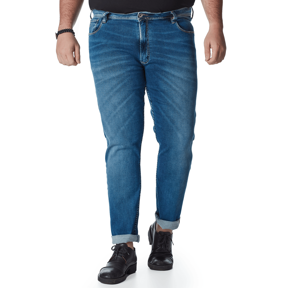 Calca-Jeans-Plus-Size-Masculina-Convicto-Regular-Skinny-Padrao-de-Lavada-Diferenciado